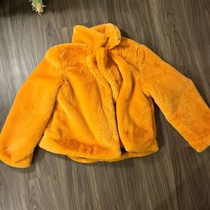 Fuzzy yellow coat
